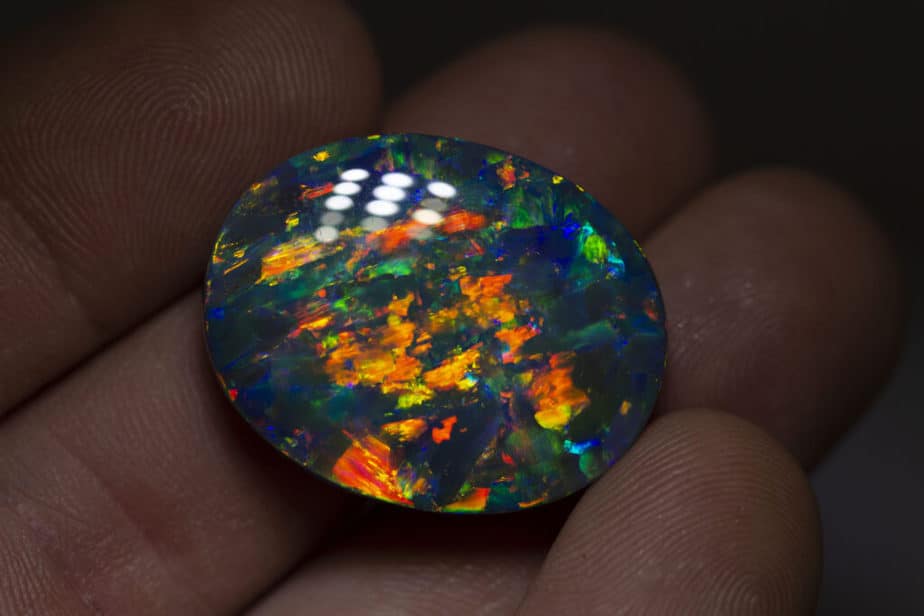 Gem Black Opal from Lightning Ridge